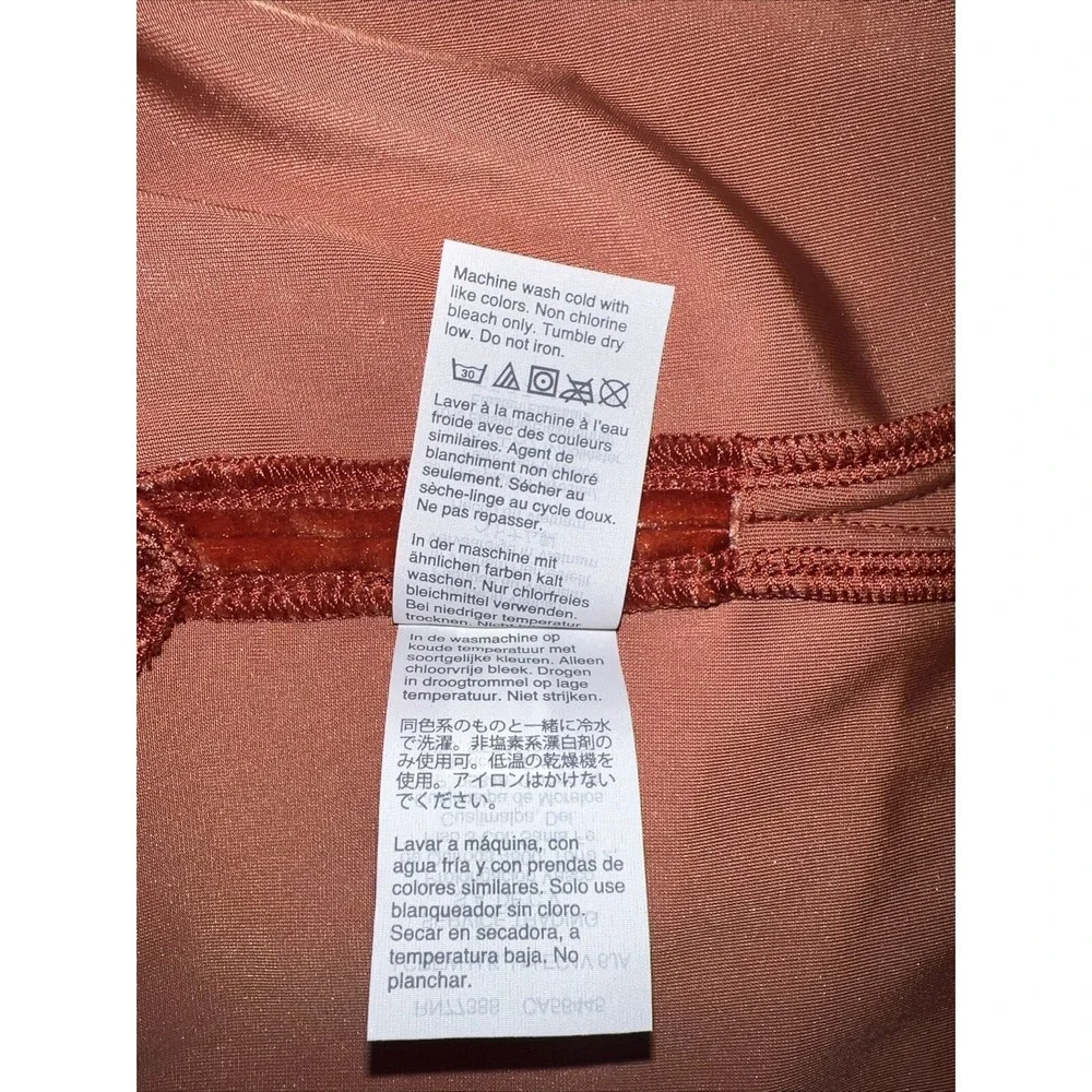 Madewell Burnt Orange Velvet Butterfly Sleeve Top Scalloped Hem XXS K4376